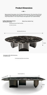 Stylish Round Marble Coffee Table with Stainless Steel Base - Modern Multi-Layer Design for Living Room Elegance fyeyj-5211