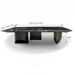 Stylish Round Marble Coffee Table with Stainless Steel Base - Modern Multi-Layer Design for Living Room Elegance fyeyj-5211