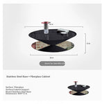 Stylish Stainless Steel Tea Table with GFRP Accent - Modern Living Room Centerpiece fyeyj-5213