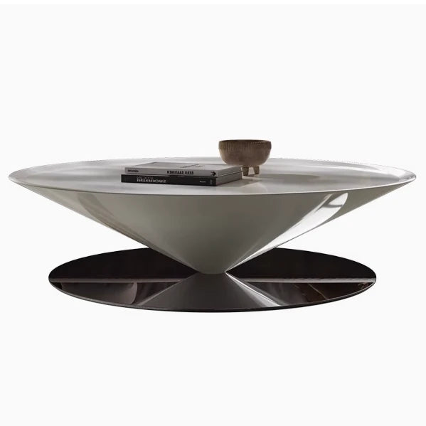 Stylish Stainless Steel Tea Table with GFRP Accent - Modern Living Room Centerpiece fyeyj-5213