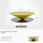 Stylish Stainless Steel Tea Table with GFRP Accent - Modern Living Room Centerpiece fyeyj-5213