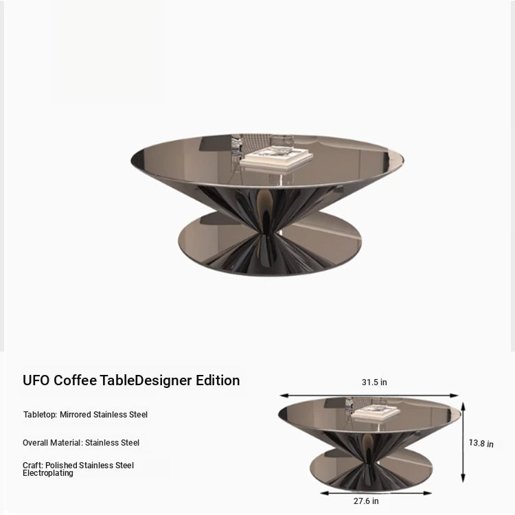 Stylish Stainless Steel Tea Table with GFRP Accent - Modern Living Room Centerpiece fyeyj-5213