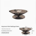 Stylish Stainless Steel Tea Table with GFRP Accent - Modern Living Room Centerpiece fyeyj-5213
