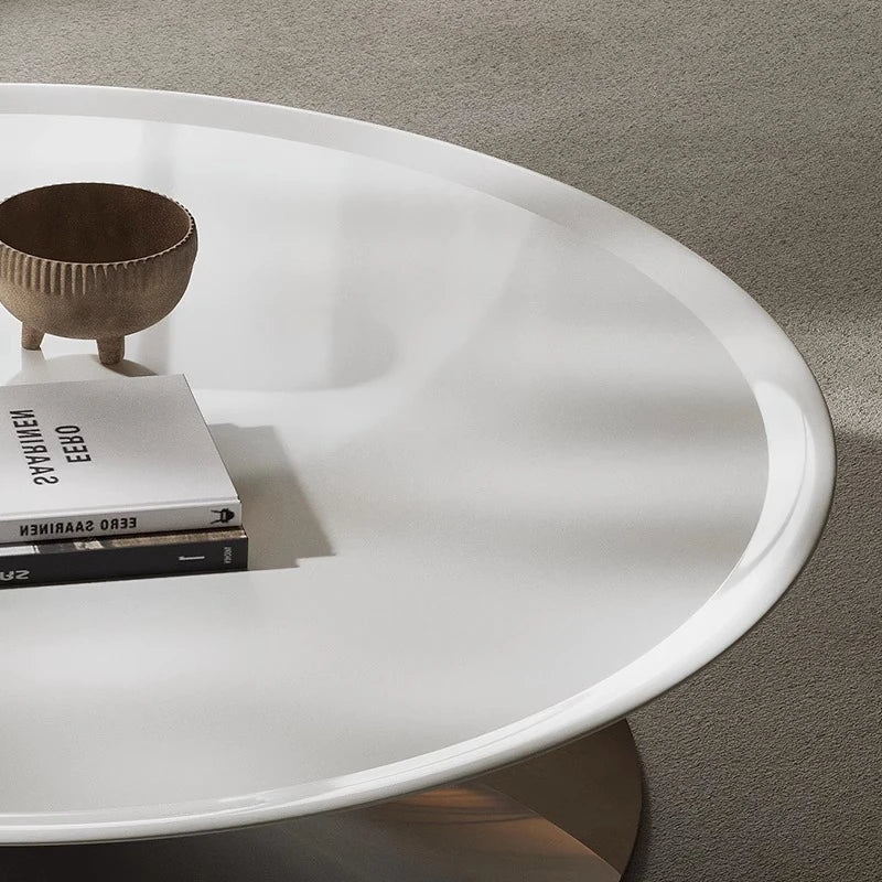 Stylish Stainless Steel Tea Table with GFRP Accent - Modern Living Room Centerpiece fyeyj-5213