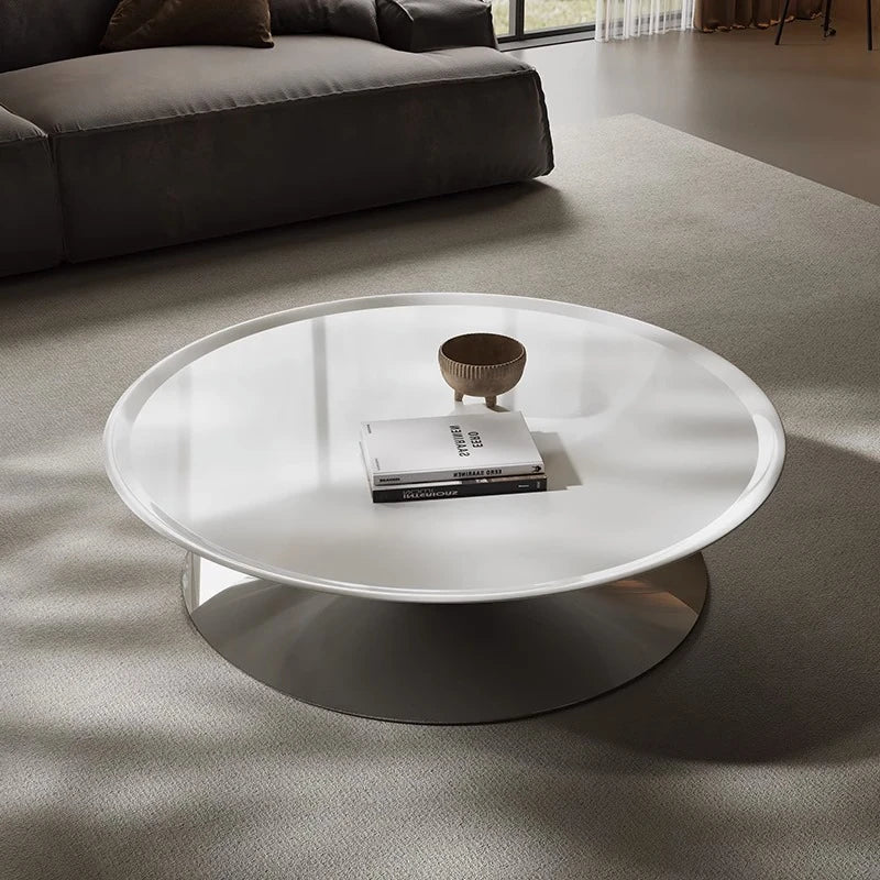 Stylish Stainless Steel Tea Table with GFRP Accent - Modern Living Room Centerpiece fyeyj-5213