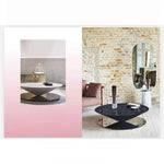 Stylish Stainless Steel Tea Table with GFRP Accent - Modern Living Room Centerpiece fyeyj-5213