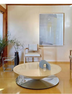 Stylish Stainless Steel Tea Table with GFRP Accent - Modern Living Room Centerpiece fyeyj-5213