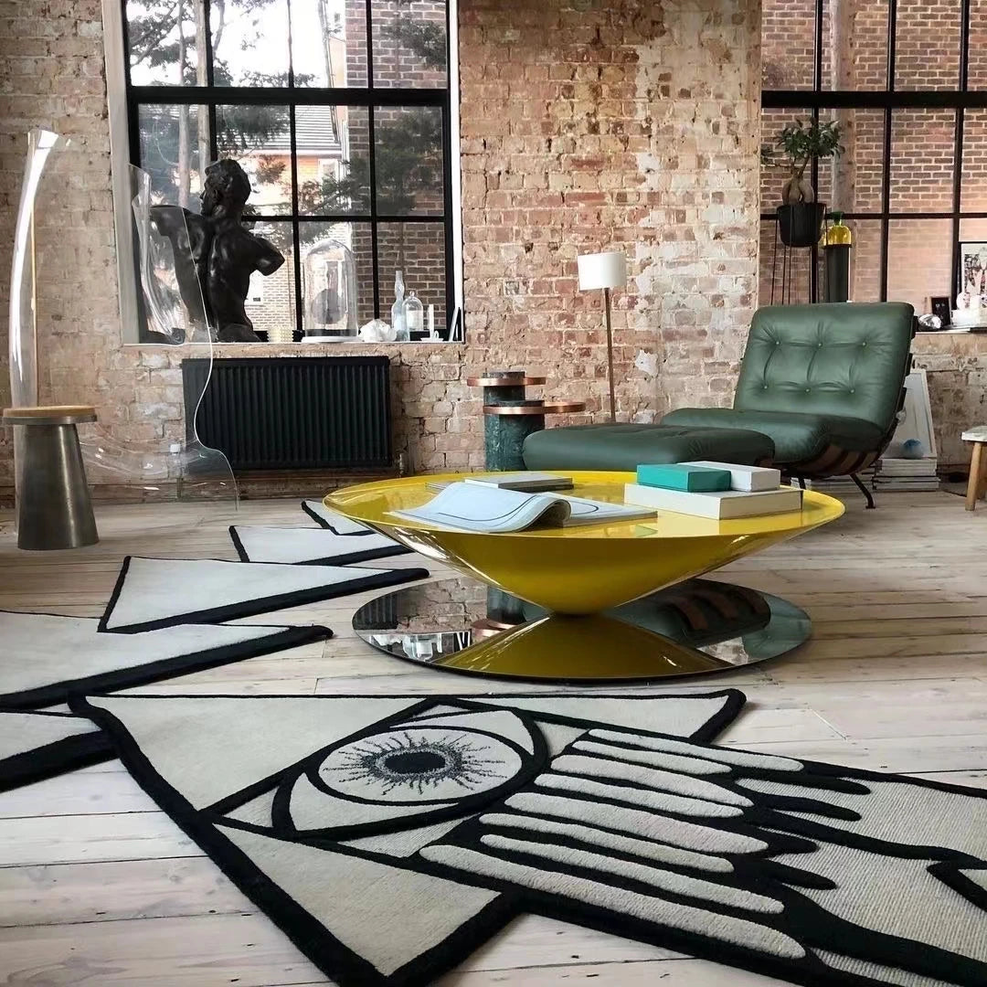 Stylish Stainless Steel Tea Table with GFRP Accent - Modern Living Room Centerpiece fyeyj-5213