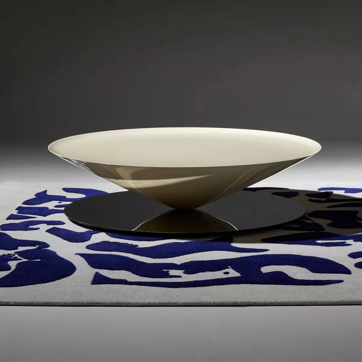 Stylish Stainless Steel Tea Table with GFRP Accent - Modern Living Room Centerpiece fyeyj-5213