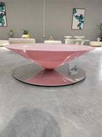 Stylish Stainless Steel Tea Table with GFRP Accent - Modern Living Room Centerpiece fyeyj-5213
