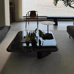 Stylish Marble and Stainless Steel Coffee Table - Modern Chic Design for Your Living Room fyeyj-5215