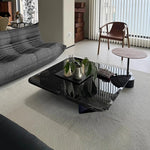 Stylish Marble and Stainless Steel Coffee Table - Modern Chic Design for Your Living Room fyeyj-5215
