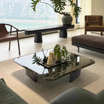 Stylish Marble and Stainless Steel Coffee Table - Modern Chic Design for Your Living Room fyeyj-5215