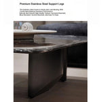 Stylish Marble and Stainless Steel Coffee Table - Modern Chic Design for Your Living Room fyeyj-5215