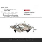 Stylish Marble Top Coffee Table with Stainless Steel Base – Modern Living Room Furniture fyeyj-5216