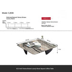 Stylish Marble Top Coffee Table with Stainless Steel Base – Modern Living Room Furniture fyeyj-5216