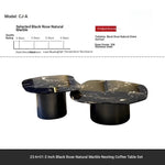 Stylish Marble & Stainless Steel Tea Table – Modern Elegance for Your Living Space fyeyj-5219