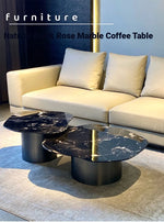 Stylish Marble & Stainless Steel Tea Table – Modern Elegance for Your Living Space fyeyj-5219