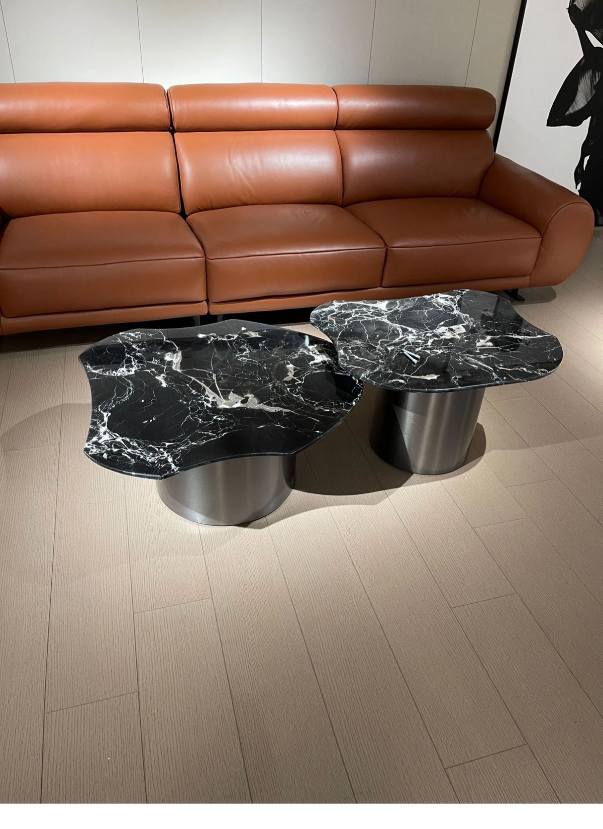 Stylish Marble & Stainless Steel Tea Table – Modern Elegance for Your Living Space fyeyj-5219