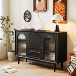 Solid Wood Glass Cabinet with Elegant Design for Stylish Storage fyf-2234