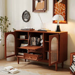 Solid Wood Glass Cabinet with Elegant Design for Stylish Storage fyf-2234