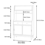 Elegant Solid Wood Cabinet with Rattan & Glass Doors for Stylish Storage fyf-2240