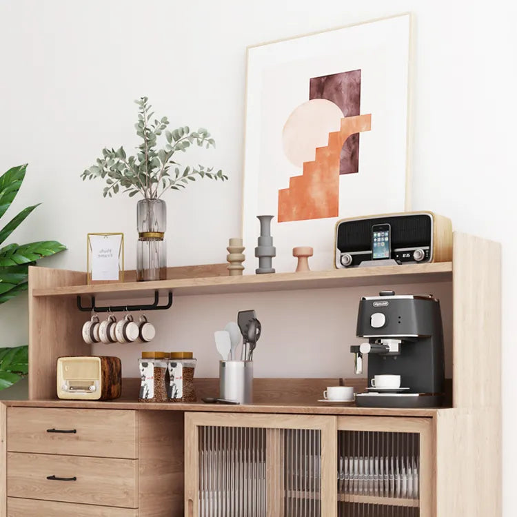 Mid-Century Modern Solid Wood Glass Cabinet for Stylish Storage and Display fyf-2245