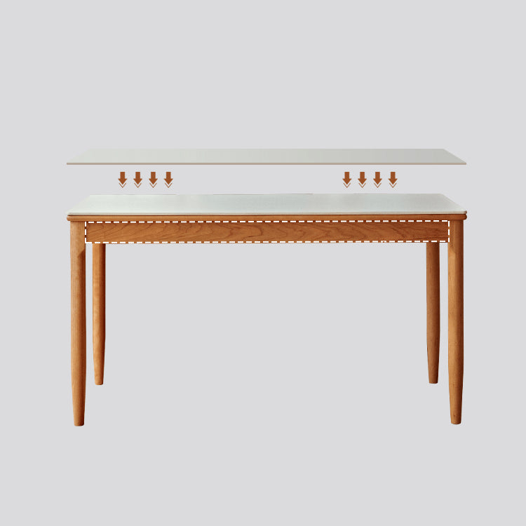 Discover Elegance: Table with Black Sintered Stone and Natural Wood Finishes fyg-653