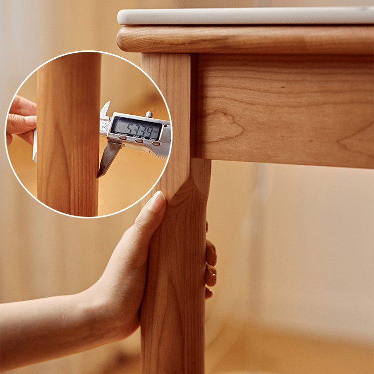 Discover Elegance: Table with Black Sintered Stone and Natural Wood Finishes fyg-653