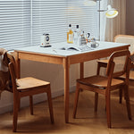 Discover Elegance: Table with Black Sintered Stone and Natural Wood Finishes fyg-653