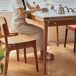 Elegant Cherry Wood and Oak Tables with Durable Sintered Stone Surfaces - Perfect for Any Home Decor fyg-655