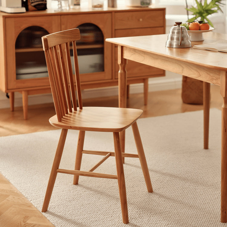 Premium Natural Red Oak & Cherry Wood Chair fyg-657