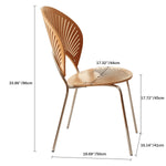 Elegant Red Oak Wood Chair with Natural Finish and Comfortable Cotton Seat fyg-659