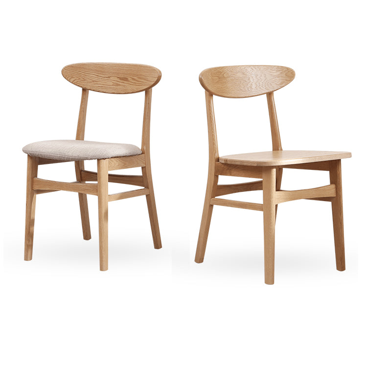 Elegant White Chair with Red Oak Wood and Soft Cotton Upholstery fyg-660