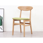 Elegant White Chair with Red Oak Wood and Soft Cotton Upholstery fyg-660