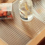 Stylish Light Oak Wood Tea Table with Metal and Nylon Accents - Natural Brown Finish fyg-666