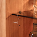 Elegant Tea Table: White Natural Wood with Sintered Stone & Cherry Wood Accents, Stainless Steel Frame fyg-668