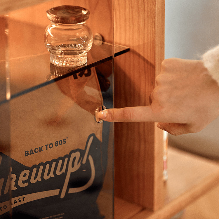 Elegant Tea Table: White Natural Wood with Sintered Stone & Cherry Wood Accents, Stainless Steel Frame fyg-668