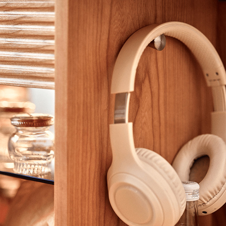 Elegant Tea Table: White Natural Wood with Sintered Stone & Cherry Wood Accents, Stainless Steel Frame fyg-668