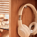 Elegant Tea Table: White Natural Wood with Sintered Stone & Cherry Wood Accents, Stainless Steel Frame fyg-668