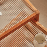 Elegant Cherry Wood Tea Table - Natural Finish for Timeless Style fyg-669