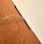 Elegant Cherry Wood Vanity Table with Multi-Layer Board and Glass Top fyg-670