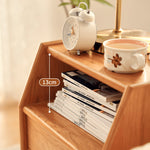 Elegant Bedside Cupboard in Rich Cherry, Tung, and Red Oak Wood Finishes fyg-675