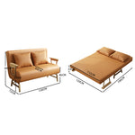 Premium Leathaire Sofa with Solid Wood Frame in Dark Gray, Beige, Light Blue & Vibrant Orange fyj-1247