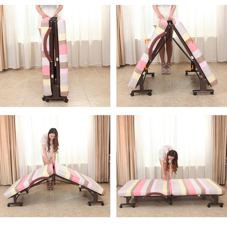 Luxurious Light Blue and Orange Beige Coir and Leathaire Bed Set fyj-1251