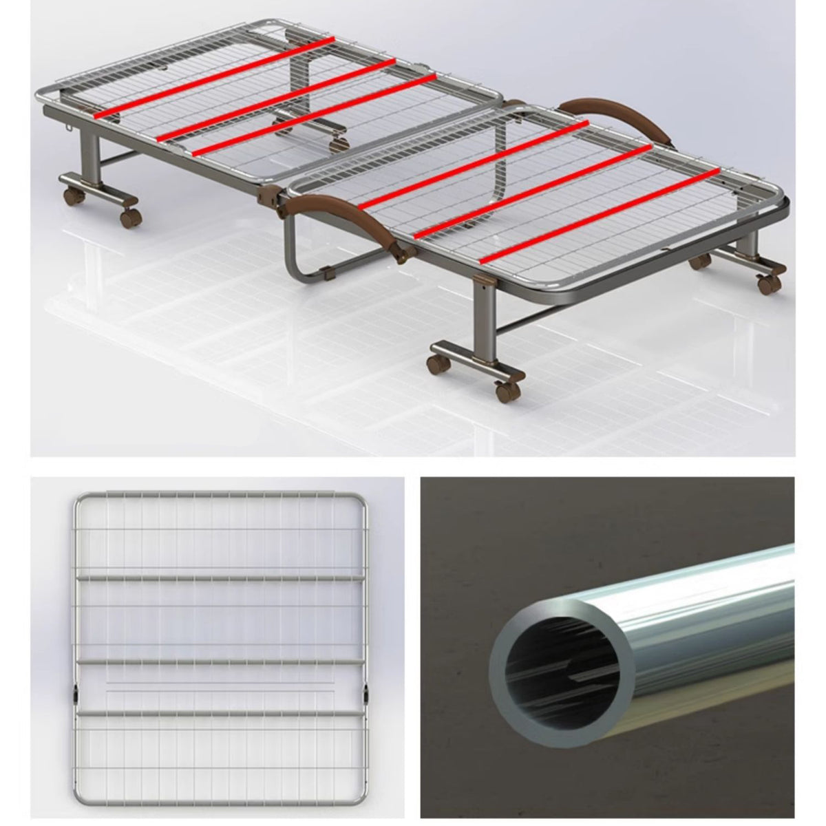 Luxurious Light Blue and Orange Beige Coir and Leathaire Bed Set fyj-1251