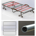 Luxurious Light Blue and Orange Beige Coir and Leathaire Bed Set fyj-1251