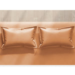 Stylish Leathaire Sofa in Blue, Beige, and Light Orange – Modern Comfort for Your Living Room fyj-1252
