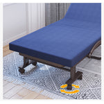 Luxurious Cotton-Linen Blend Bed Set in Dark Brown, Blue, Gray, and Orange fyj-1257