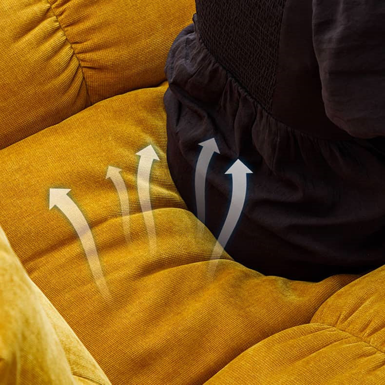 Modern Multi-Color Sofa with Particle Board Frame and Metal Accents - Comfortable Silicon Fill Cushions fykl-435